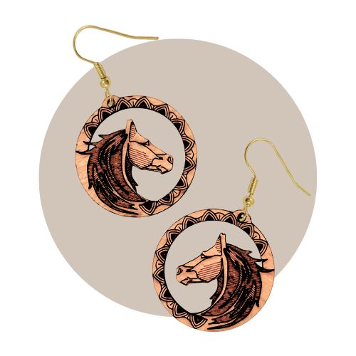 Boucles d'oreille "cheval"